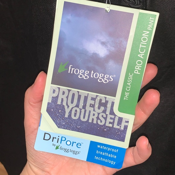 Frogg toggs NWT black Lightweight waterproof pro action rain pants size XL - Picture 5 of 6